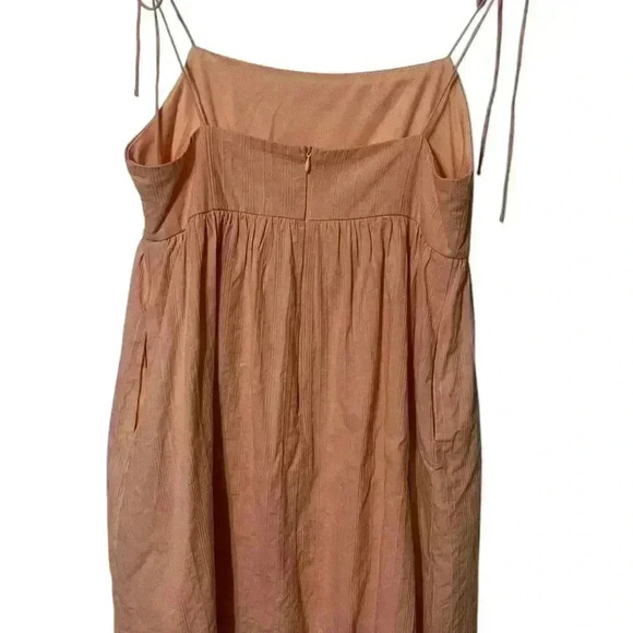 Altar’d State Women’s size Large Sleeveless pink Dress/ pockets/ tie straps/ zip - Picture 6 of 12